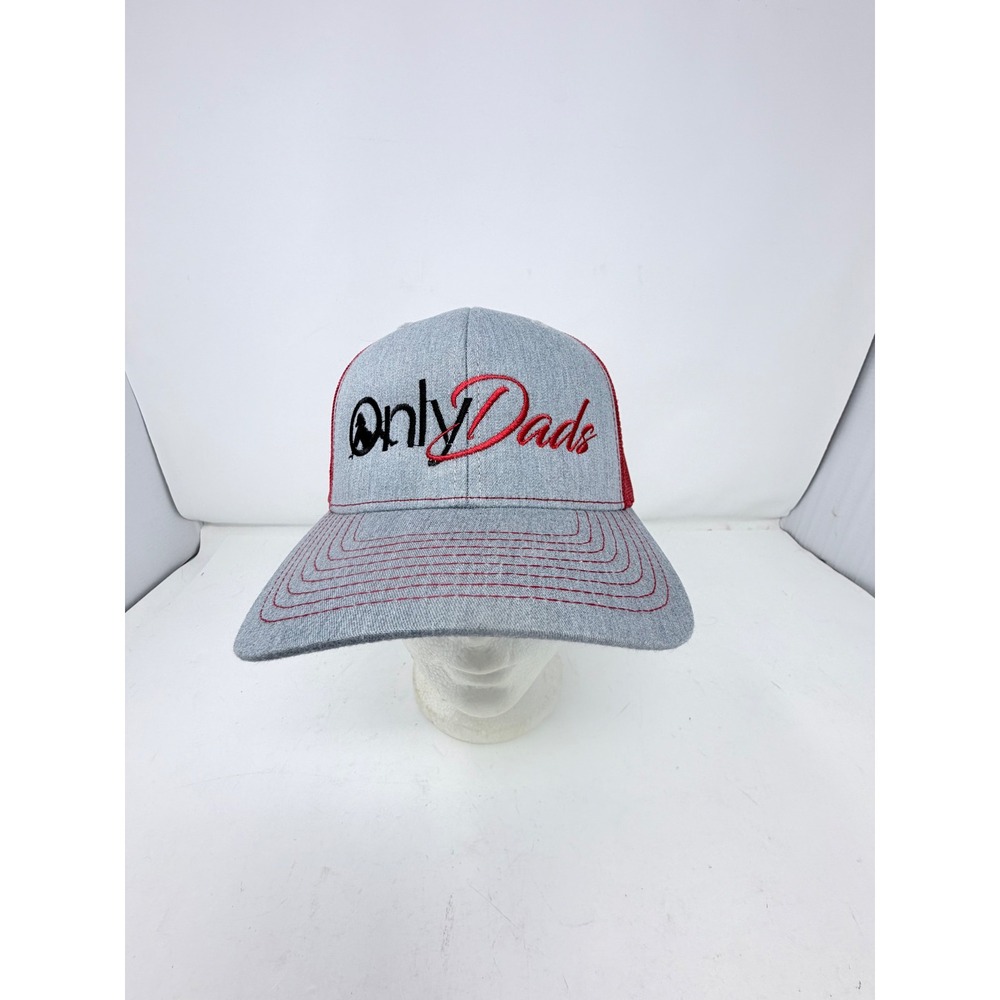 Richardson Trucker Hat Mens OSFM‎ Gray Red OnlyDads Parody Snapback Cap 112